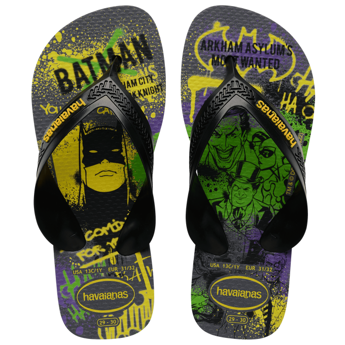 Chinelo Havaianas Infantil Max Batman e Coringa DC Comics