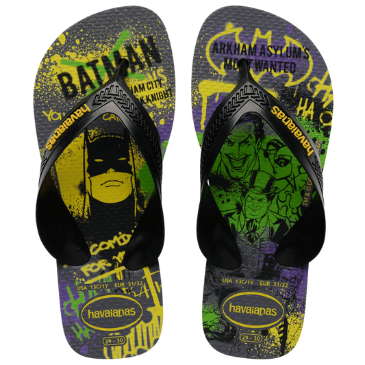 Chinelo Havaianas Infantil Max Batman e Coringa DC Comics