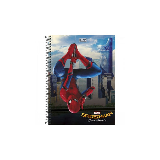 Caderno 1 Matéria Espiral Capa Dura Universitário Homem Aranha 28 x 20 cm - 80 Folhas